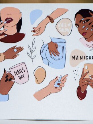 Nail Art & Manicure Illustrated Gift Note Card